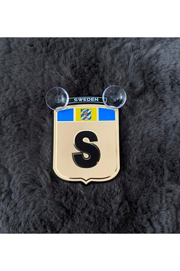 Swedish S Car Window Ornament - Bone Rigging with Suction Cup, Austria Sweden
