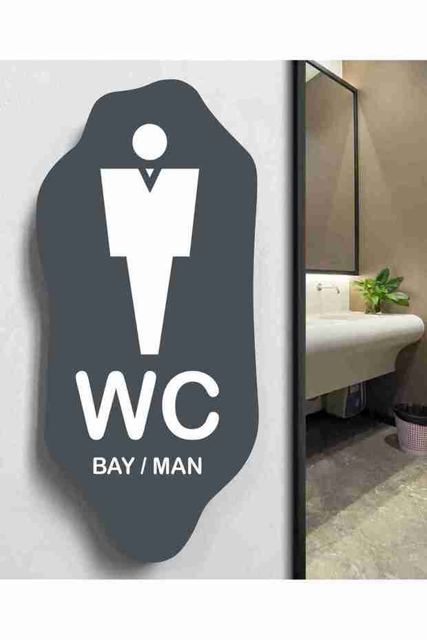 Wc Bay Sign 25X12 cm Color Anthracite