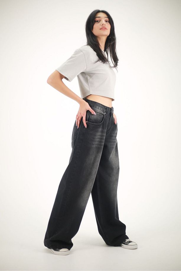 Y2k Retro Unisex Kot Pantolon/stars Jean Pantolon - 3