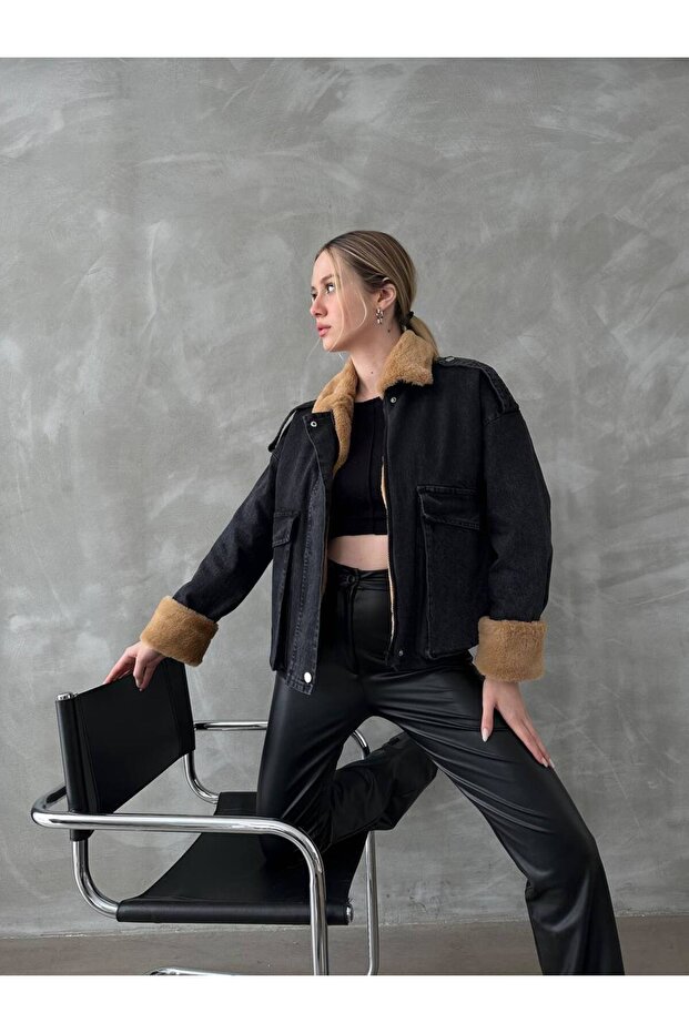 Deep Pocket Plush Denim Jacket - 4