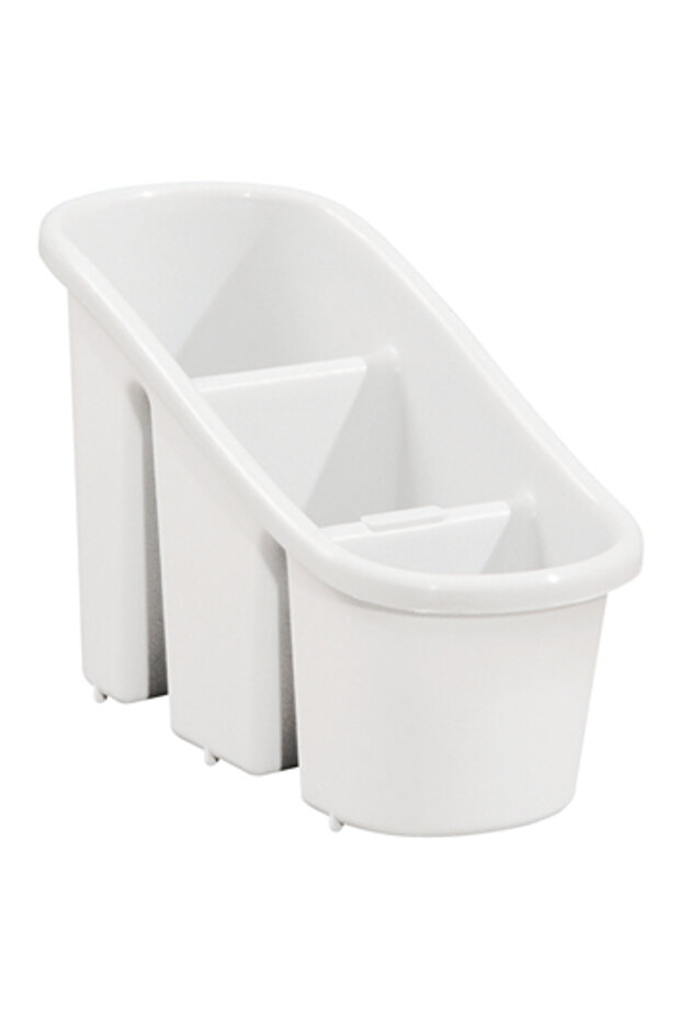 ,Essentials,Plastic Cutlery Holder,White,14Cm