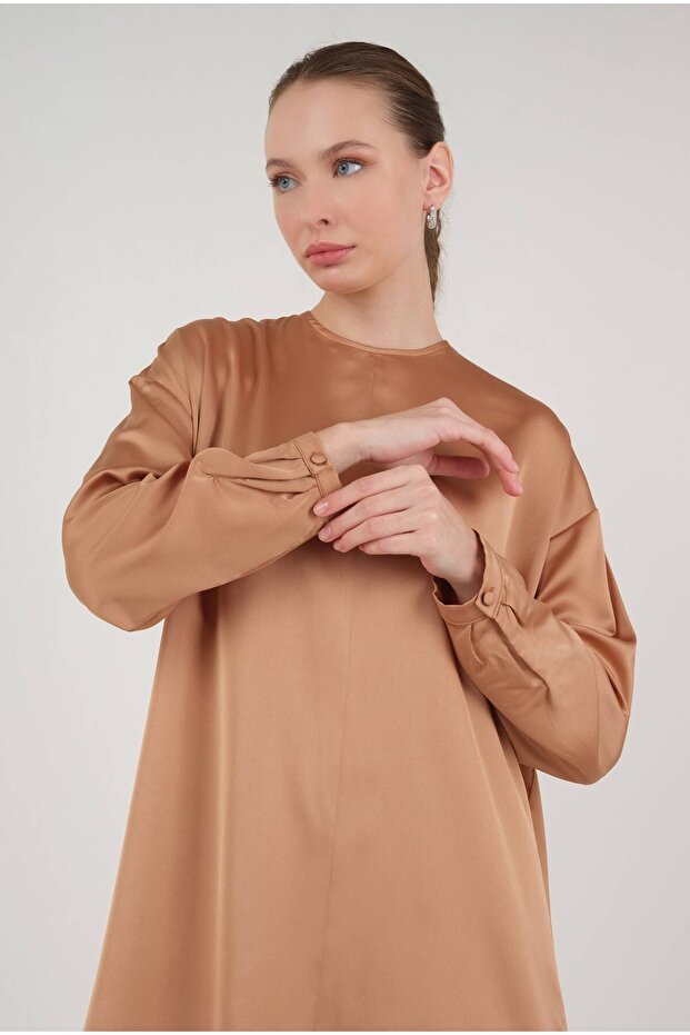 Basic Saten Takım Somon - 5