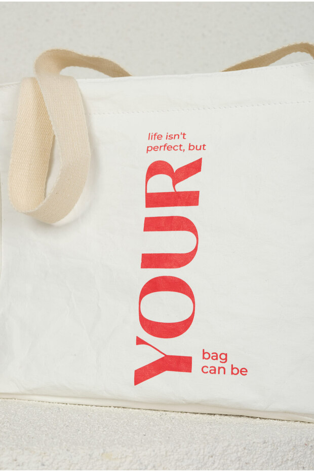 Baskılı Çanta Your Beyaz - 2