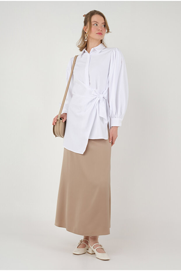 Saten Etek Açık Camel - 6