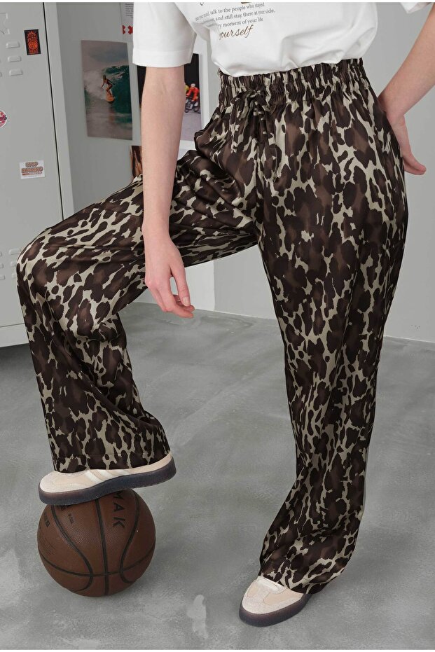 Leopar Desenli Pantolon - 5
