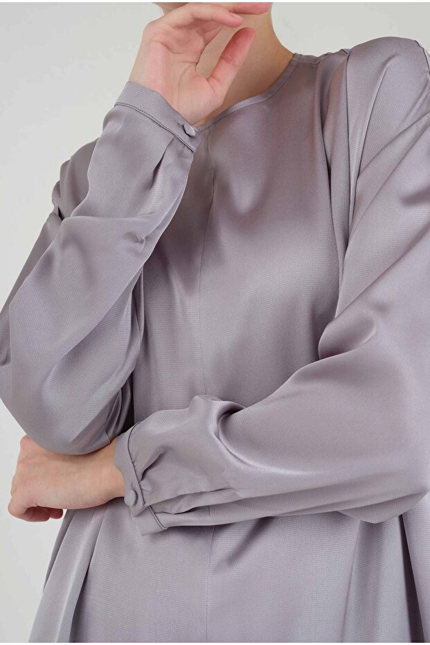 Basic Saten Takım Gri - 4