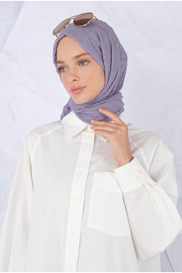 Kraş Şal Soft Lavanta - 1