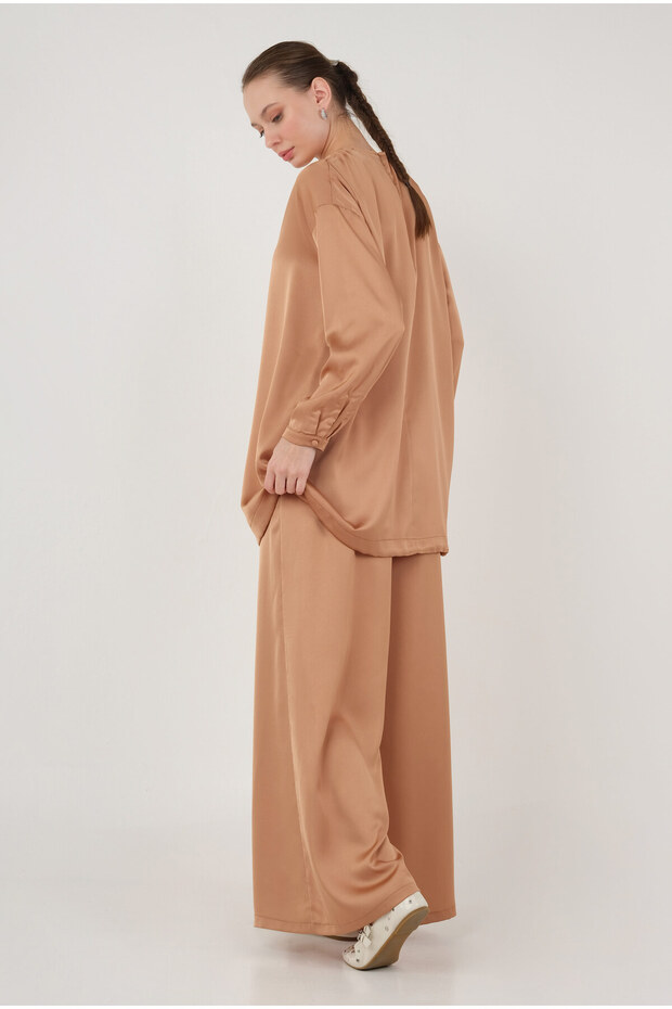 Basic Saten Takım Somon - 6