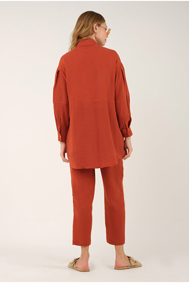 Müslin Pantolon Kiremit - 4