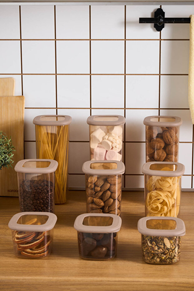 Rise 9-Piece Storage Container Brown