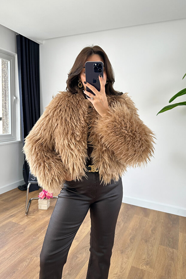 Clone Camel Lining Detailed Bearded Jacket - 4