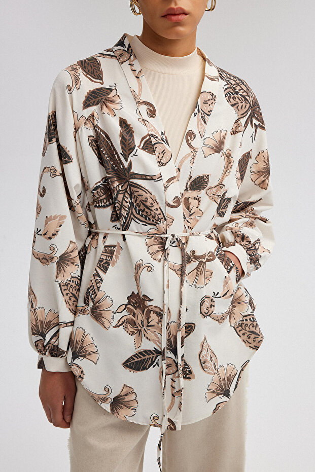 LINEN TEXTURED PATTERNED CHEMONY - 5