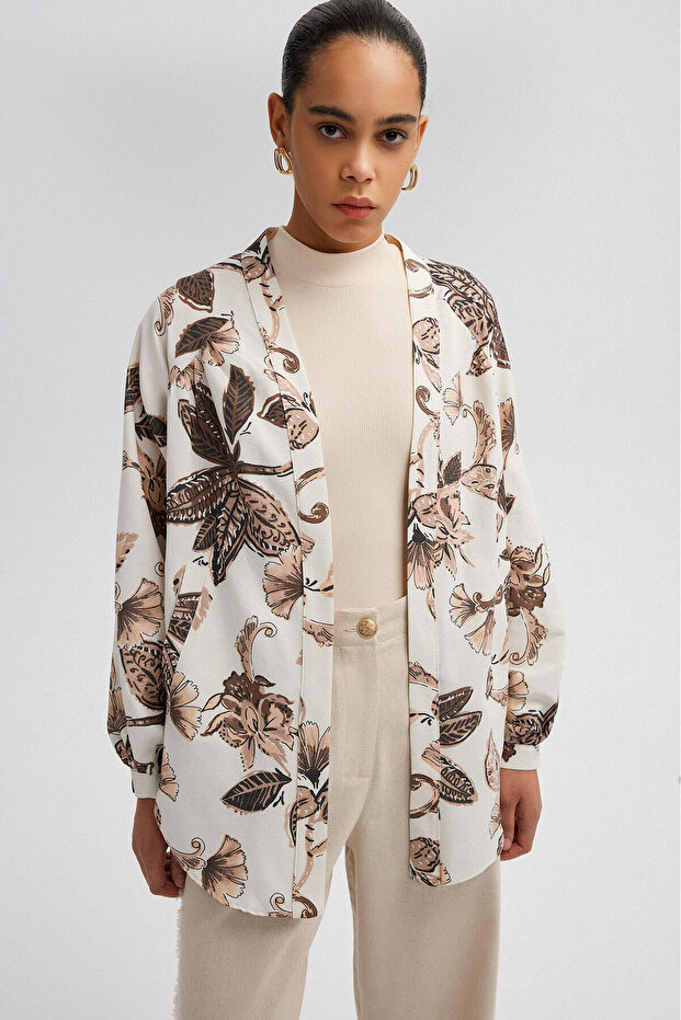 LINEN TEXTURED PATTERNED CHEMONY - 2