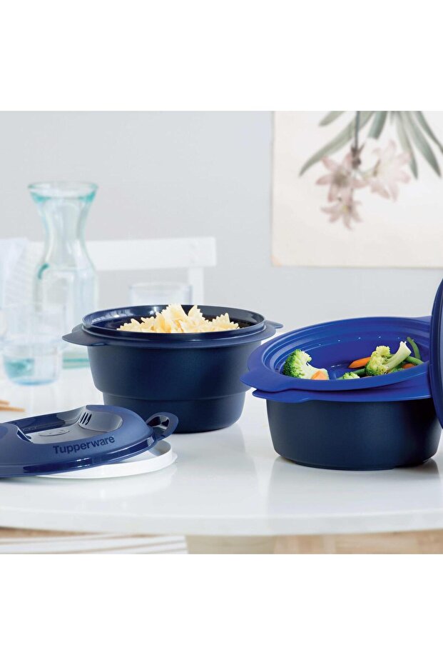 حاوية تخزين وطبخ ميكروويف صغيرة الحجم سعة 2 لتر - 2