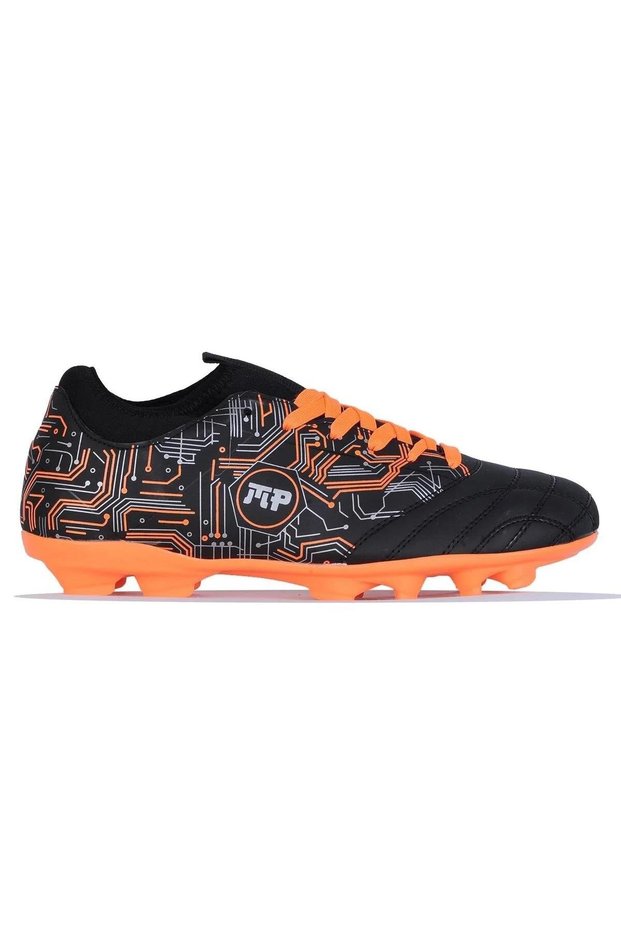 Men's Lace-Up Black-Orange Football Boots Football Shoes