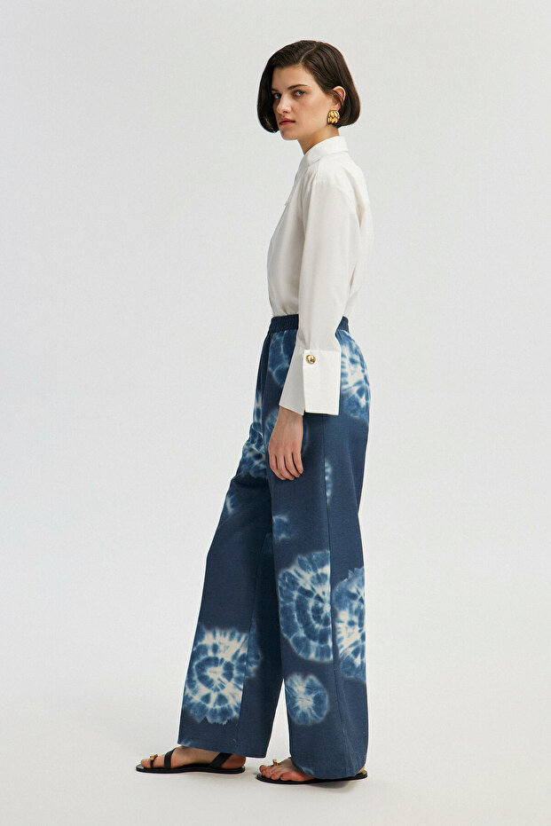 بنطلون أنيق بنمط التعادل صبغ - 4