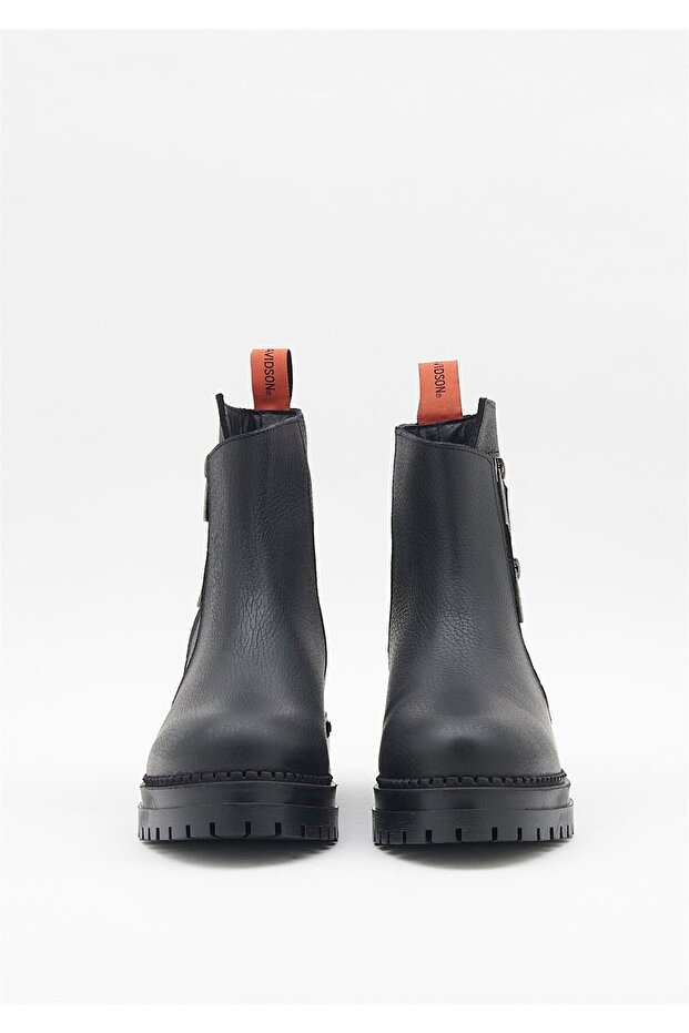Peking Kadın Siyah Deri Bot - 3