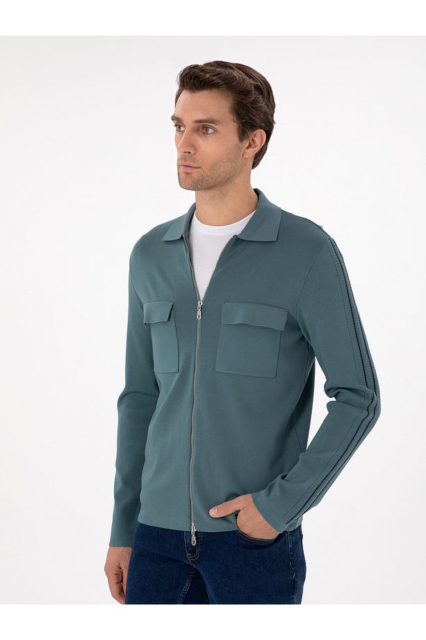 Mint Regular Fit Triko Hırka 50293769-VR090 - 4