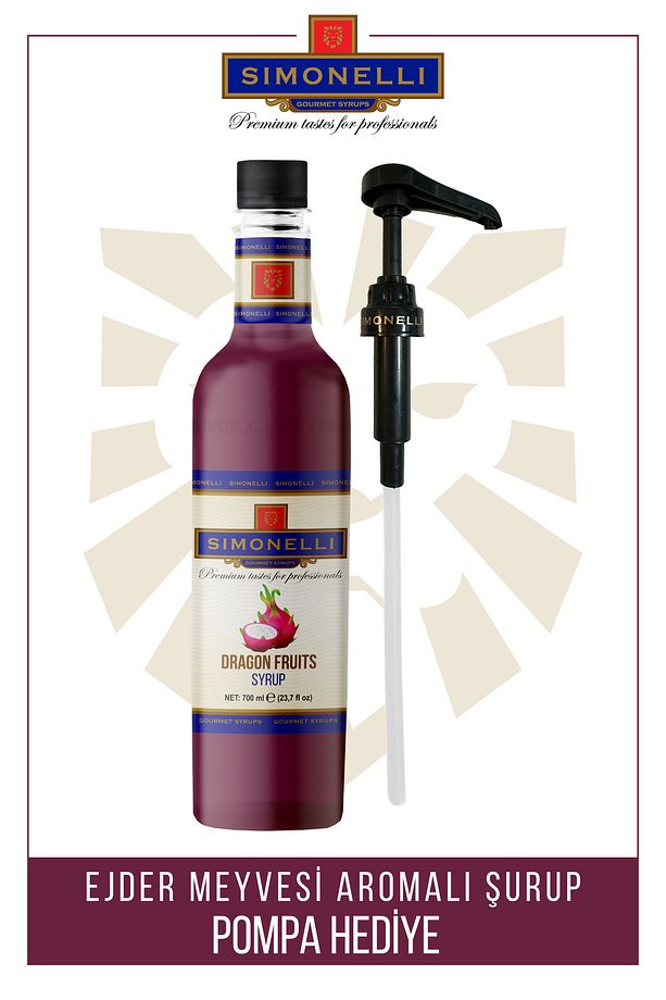 Kahve Ve Kokteyl Şurubu Ejder Meyvesi Aromalı 700 ml Pompa - 1
