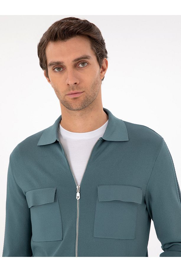 Mint Regular Fit Triko Hırka 50293769-VR090 - 3
