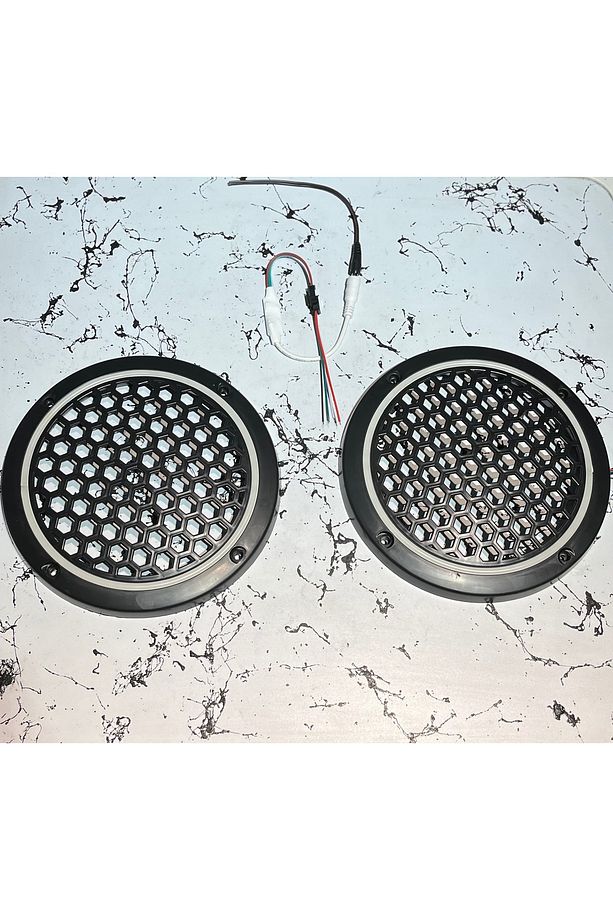 Piksel Neon Ledli Sese Duyarlı 20'lik Midrange Kapağı 1 Takım 2 Kapak - 8