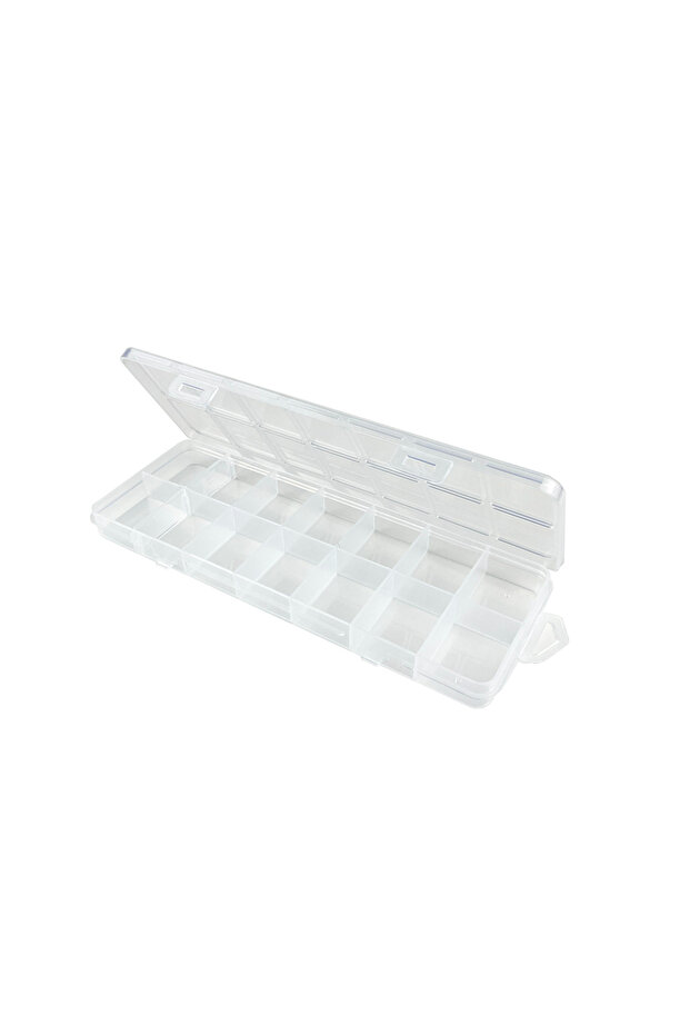 14 Compartments Clear Plastic Beads and Hobby Box - 1