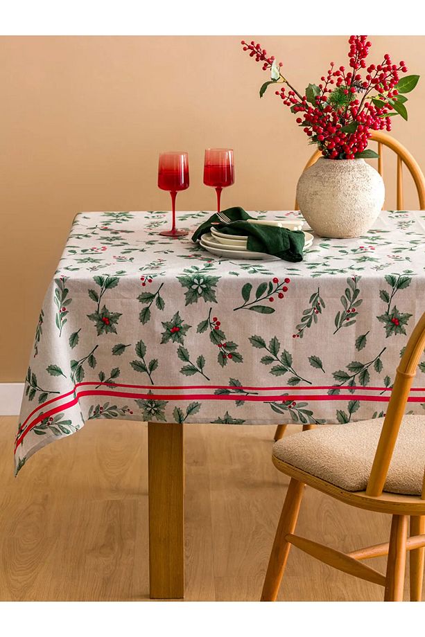 Lcw Home Yeşil Yılbaşı Temalı Masa Örtüsü 150x200 Cm - 1