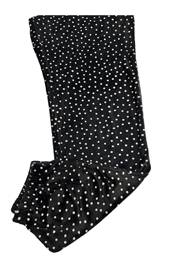 Soft Fransız Kadife Yumuşak Bilek Manşetli/lastikli Cepli Pijama Joger Eşofman Tek Alt - 2