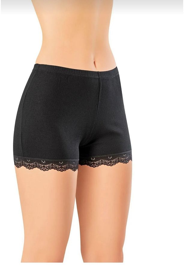 Nüan's Pamuklu Kaşkorse Fitilli Siyah Şort/boxer - 1