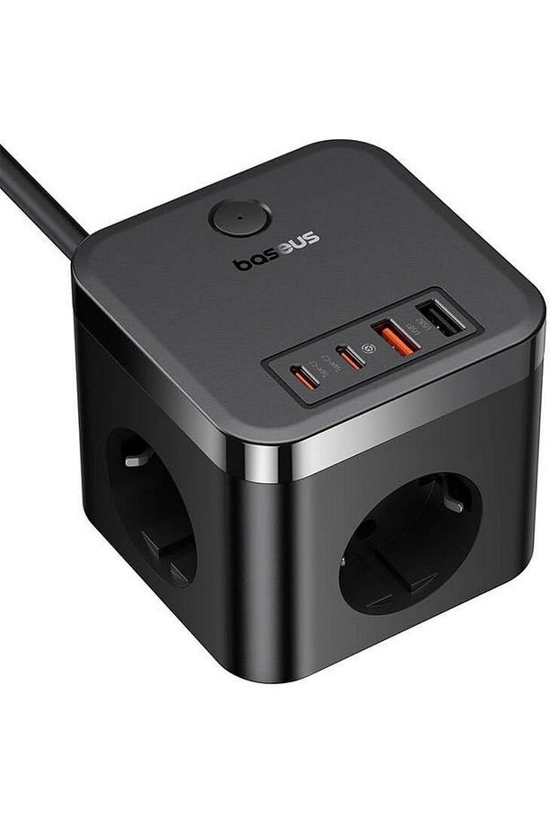Power Combo Cube 3AC+2U+2C 30W Şarj Cihazı 1.5 Metre, Siyah - 4