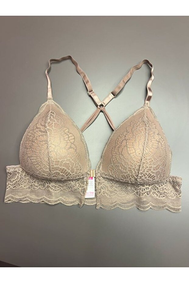 Women's Mink Backing Front Clip Back Detail Half Bralet Single Bra