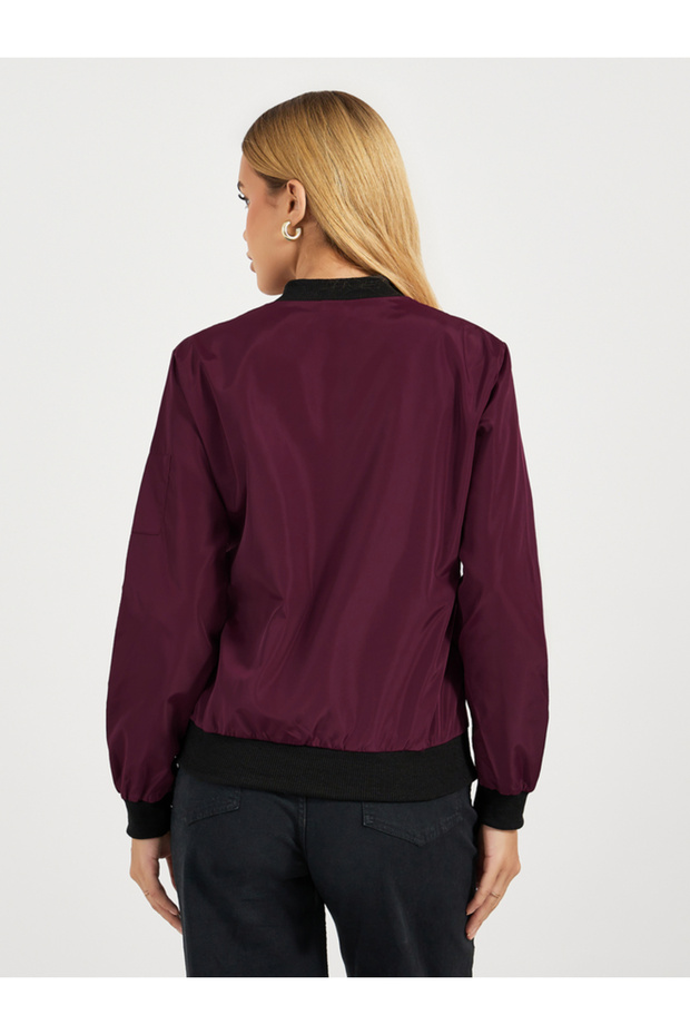 جاكيت بومبر بسحاب وطول عادي ومقاس عادي - 6