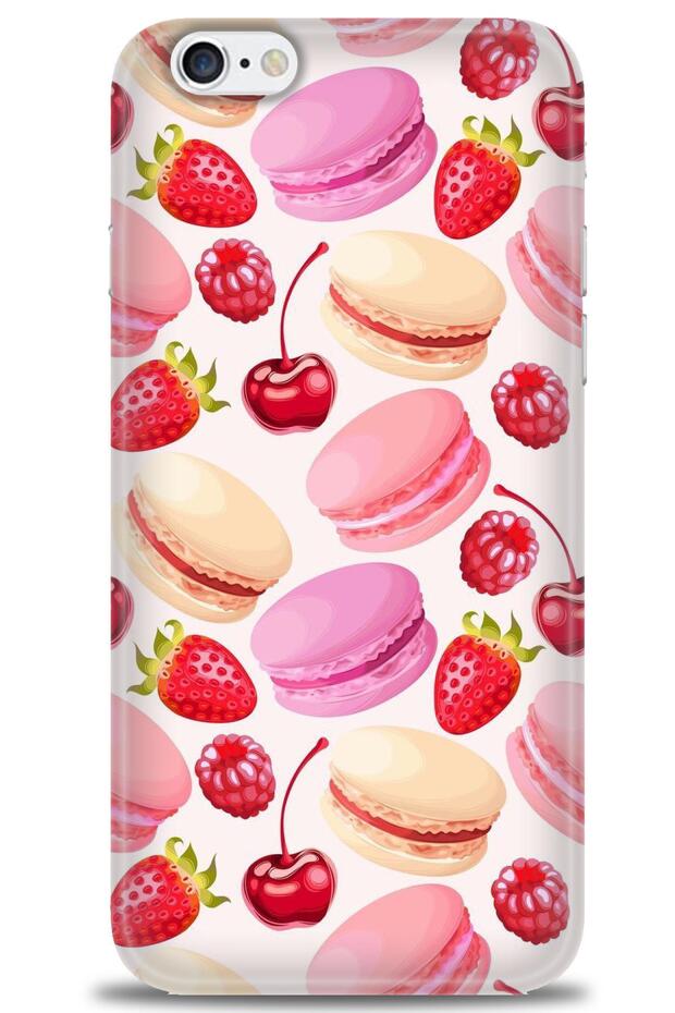 iPhone 6 Plus Case Hd Printed Case - Macarons and Strawberries - 1