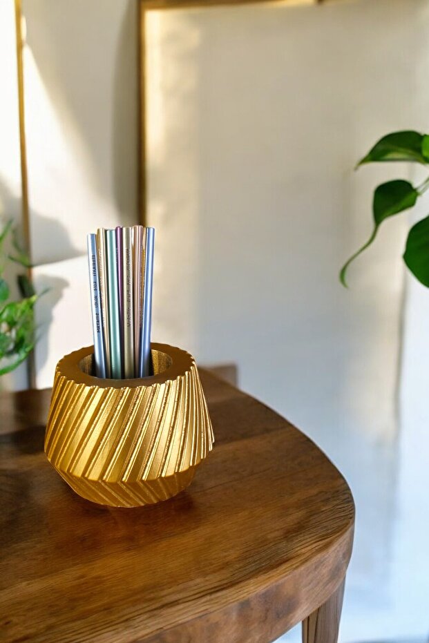 Pen Holder Desk Pen Holder Organizer Pen Holder Gold Color Model 21