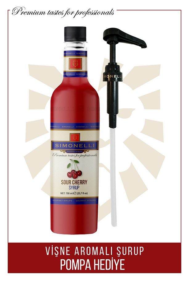 Kahve Ve Kokteyl Şurubu Vişne Aromalı 700 ml Pompa Hediyeli - 6