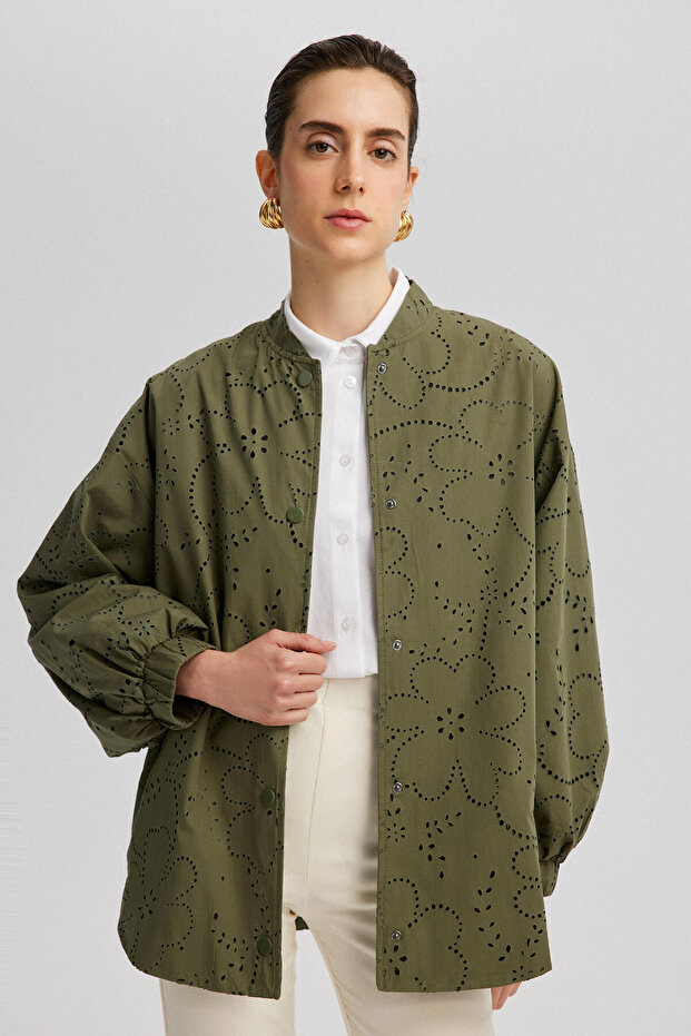 Jachetă Bomber Brodata Scallop - 1