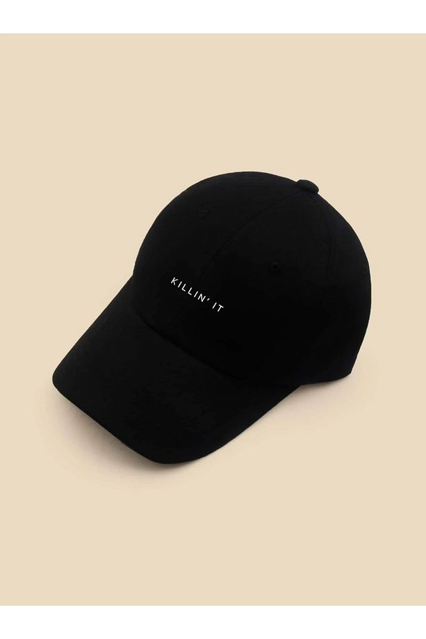 KILLIN' IT Baskılı Unisex Siyah Klasık Model Ayarlanabilir Cırtlı Şapka - 1