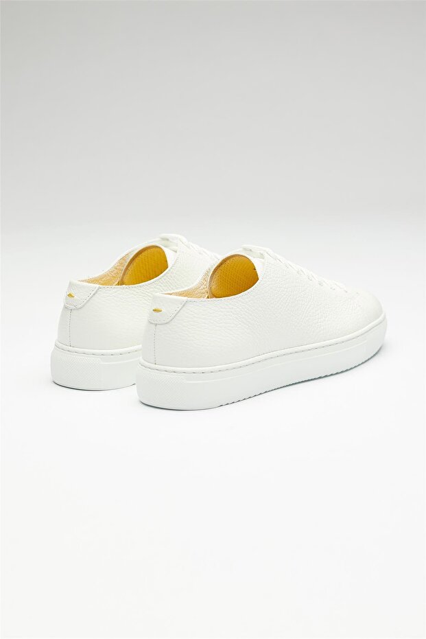 Beyaz Deri Sneaker - 7