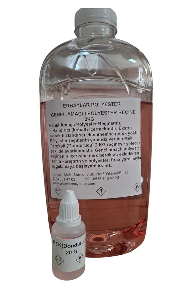 Fiber Polyester Reçine Tekne Tamir Seti/tamir Kiti 2 Kg - 2