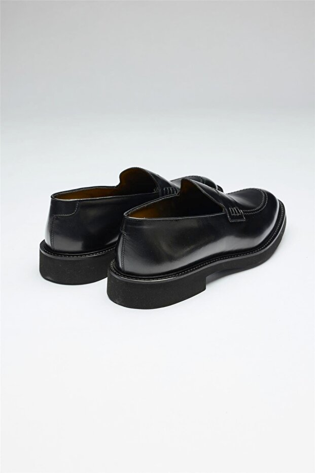 Siyah Deri Loafer - 5