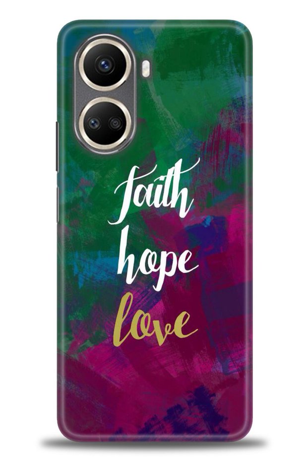 Realme C55 Case Hd Printed Case - Faith Hope Love + Full Screen Protector