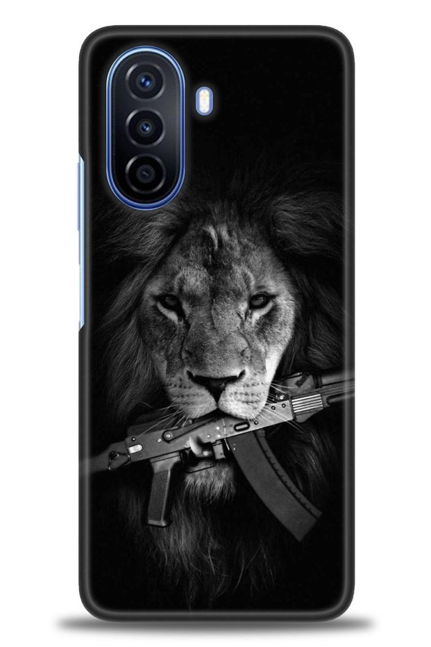 Tecno Spark 8C Compatible Case Hd Printed Case - Rifle and Lion