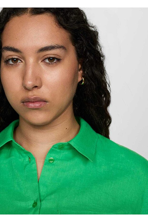 Langarmhemd aus 100 % Leinen - 8