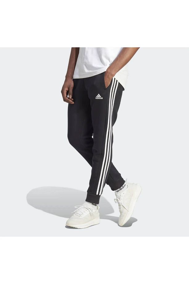 Essentials Fleece 3-Stripes Tapered Cuff Eşofman Altı - 2
