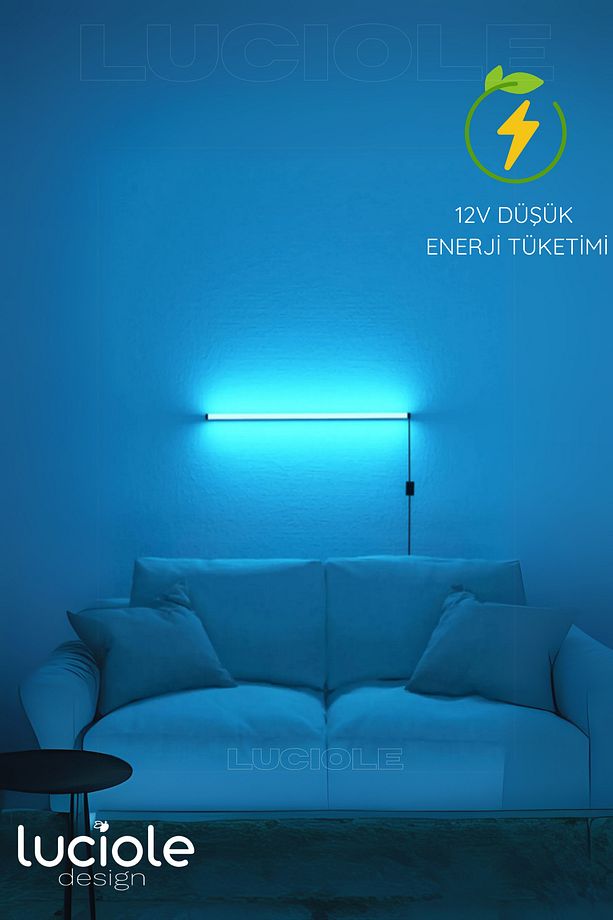 Köşe Led Işık Aplik Gece Lambası Yatak Üstü Çok Özellikli Renkli Animasyonlu Ared - 4