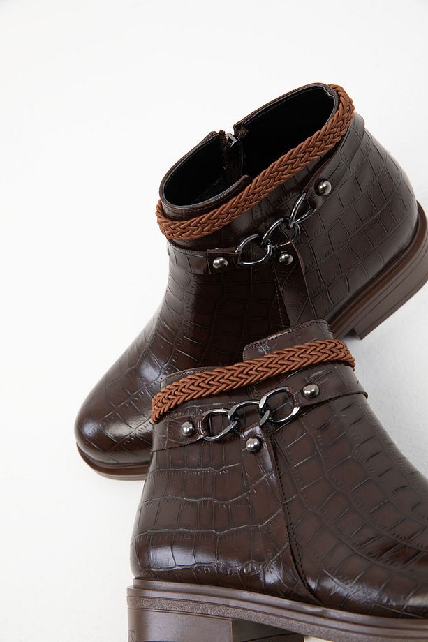 Kahve Krako Kadın Bot & Bootie 19554 - 4
