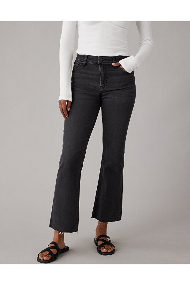 Ae Next Level High-Waisted Kick Bootcut Crop Jean