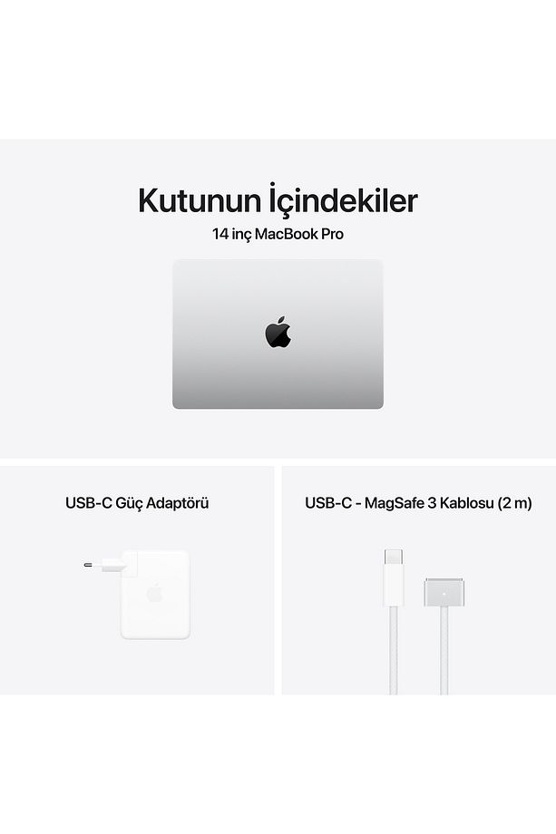 14" MacBook Pro: Apple M4 Pro chip with 14‑core CPU and 20‑core GPU, 24GB, 1TB SSD - Gümüş - 8