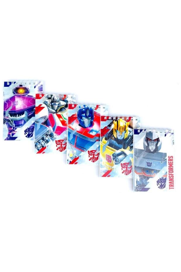 40 Yaprak A7 Transformers Spiralli Çizgili Bloknot 5776 - 2