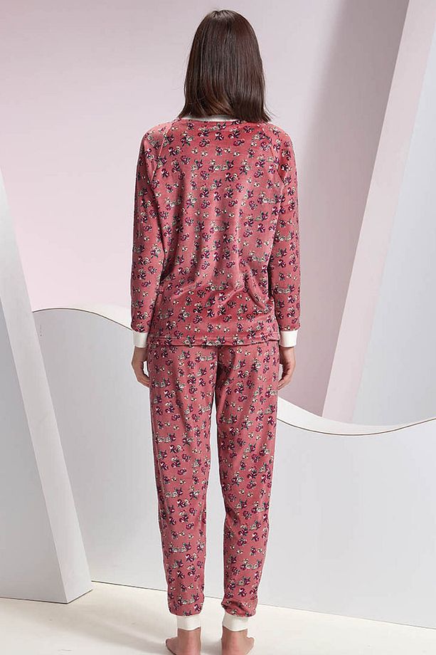 Kadın Gül Kurusu Süper Soft Pijama Takım - 2